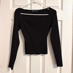 Zara Ribbed Long Sleeve Top